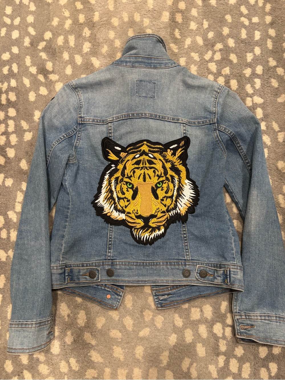Denim Jacket With Embroidered Patches